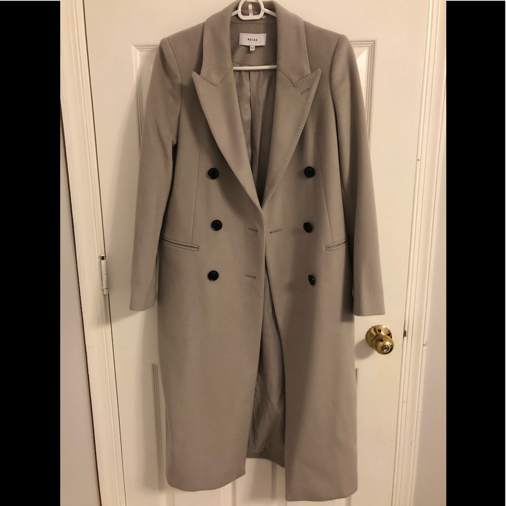 Reiss long wool blend women coat